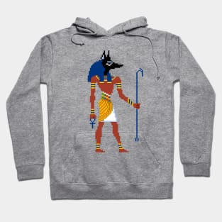 Anubis hieroglyph pixel art Hoodie